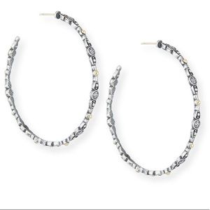 Konstantino SS & 18k Gold Large Hoop Earrings
